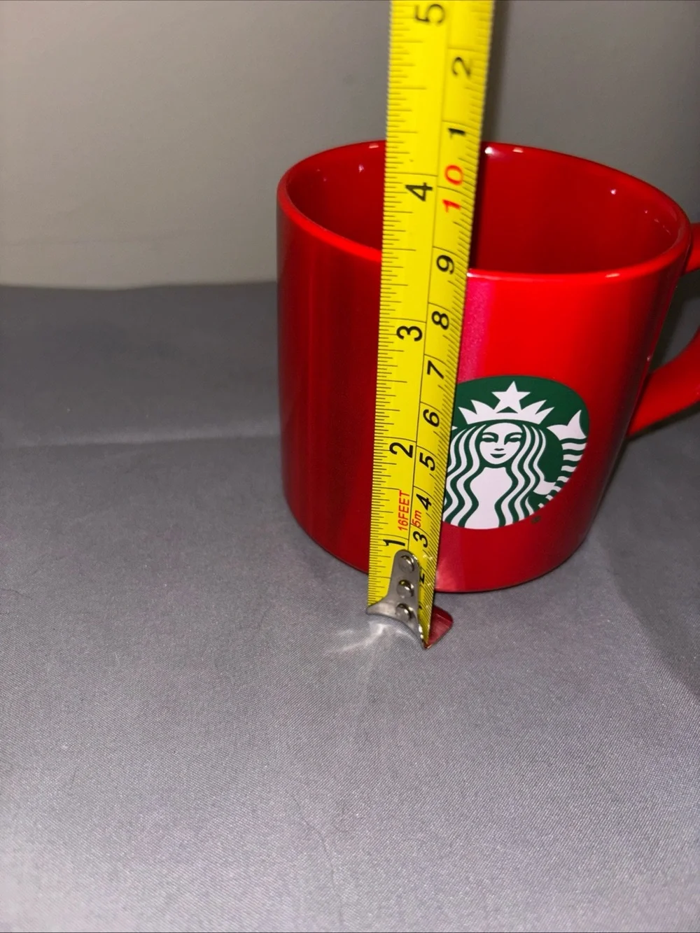 Red swirled Starbucks Mug